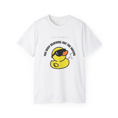 BLOCKING OUT THE HATERS Unisex Tee - Fun Graphic Shirt for Summer, Casual Wear, Birthday Gift, Beach Day, Unique Fashion Statement