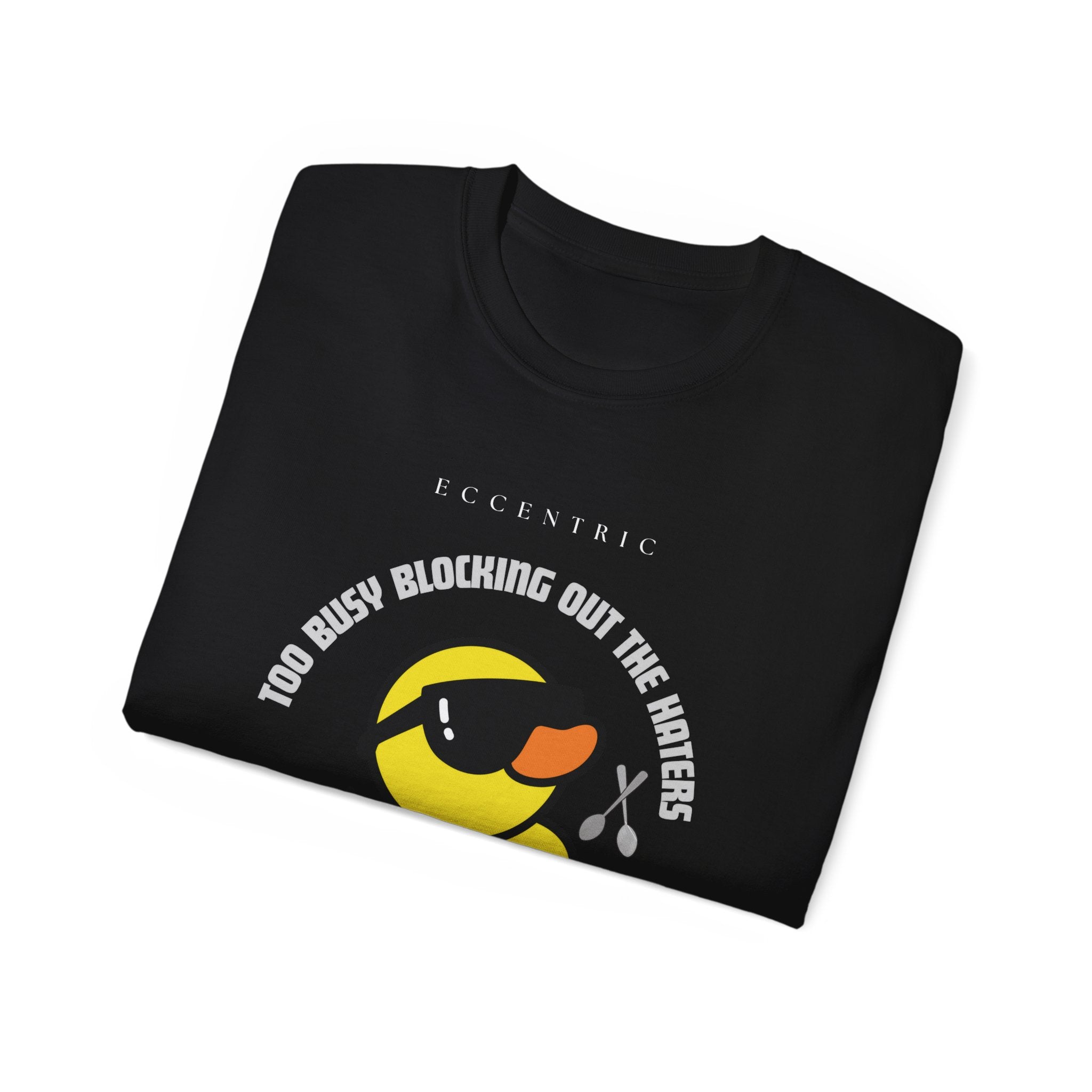 BLOCKING OUT THE HATERS Unisex Tee - Fun Graphic Shirt for Summer, Casual Wear, Birthday Gift, Beach Day, Unique Fashion Statement