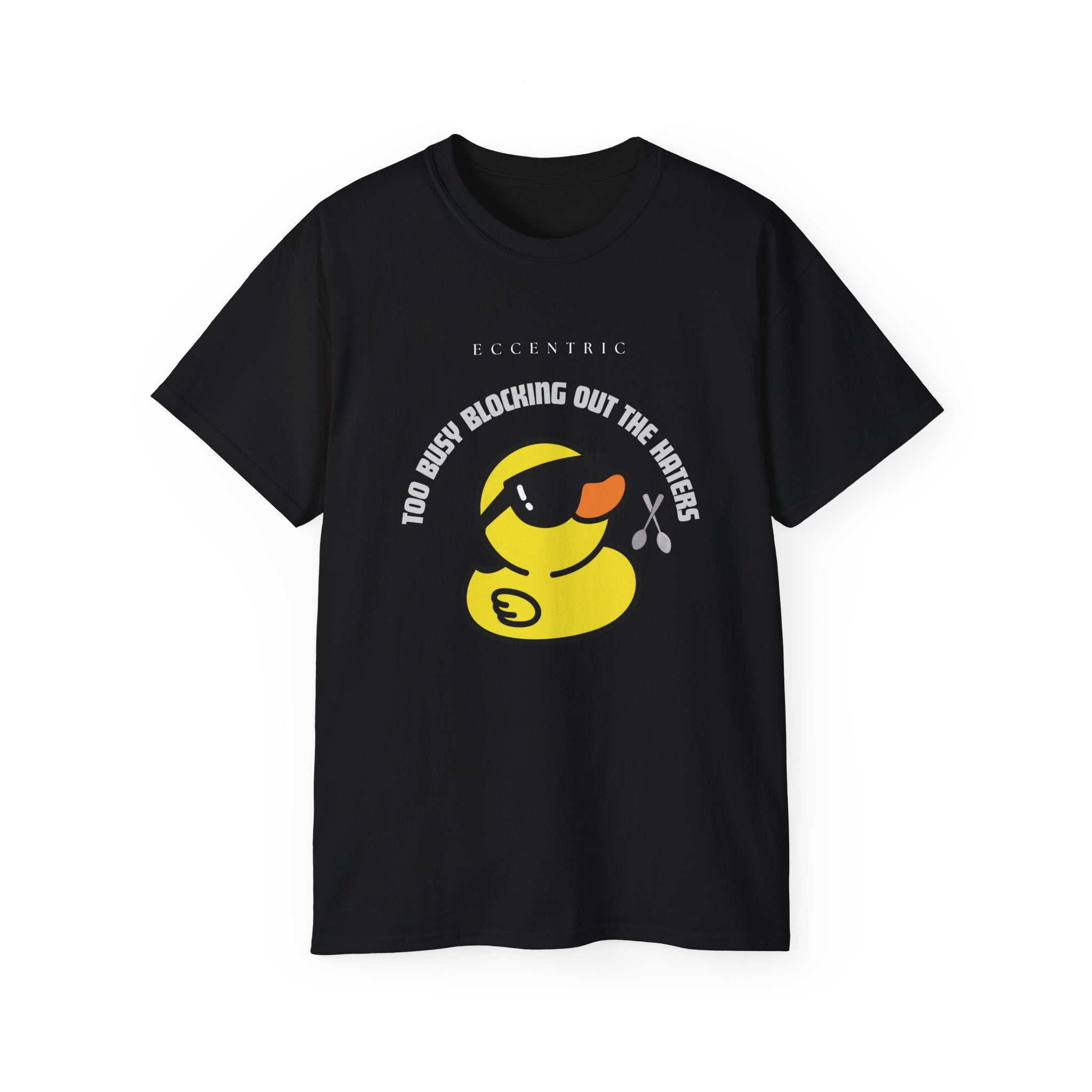 BLOCKING OUT THE HATERS Unisex Tee - Fun Graphic Shirt for Summer, Casual Wear, Birthday Gift, Beach Day, Unique Fashion Statement