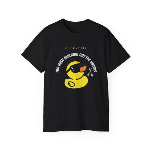 BLOCKING OUT THE HATERS Unisex Tee - Fun Graphic Shirt for Summer, Casual Wear, Birthday Gift, Beach Day, Unique Fashion Statement