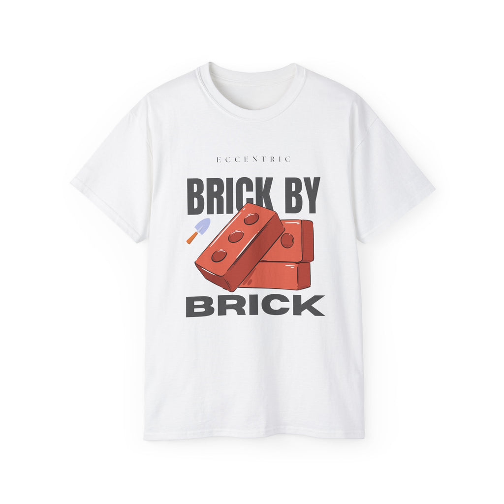 Creative Brick By Brick Unisex Cotton Tee | Casual Wear, Gift for Builders, Motivational Shirt, Graphic T-Shirt, Everyday Essentials