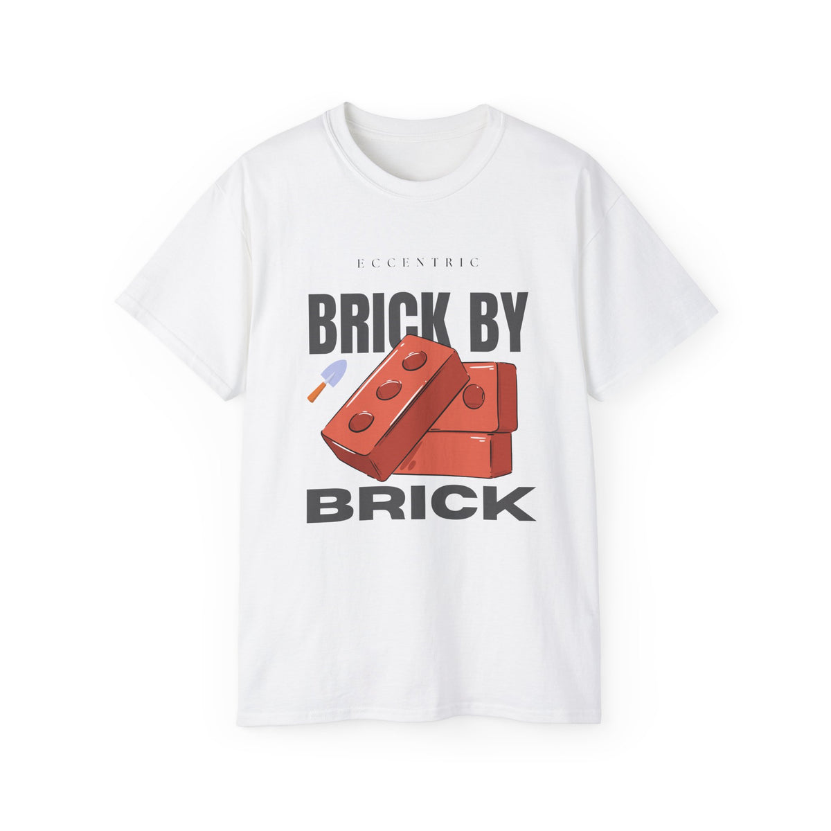 Creative Brick By Brick Unisex Cotton Tee | Casual Wear, Gift for Builders, Motivational Shirt, Graphic T-Shirt, Everyday Essentials