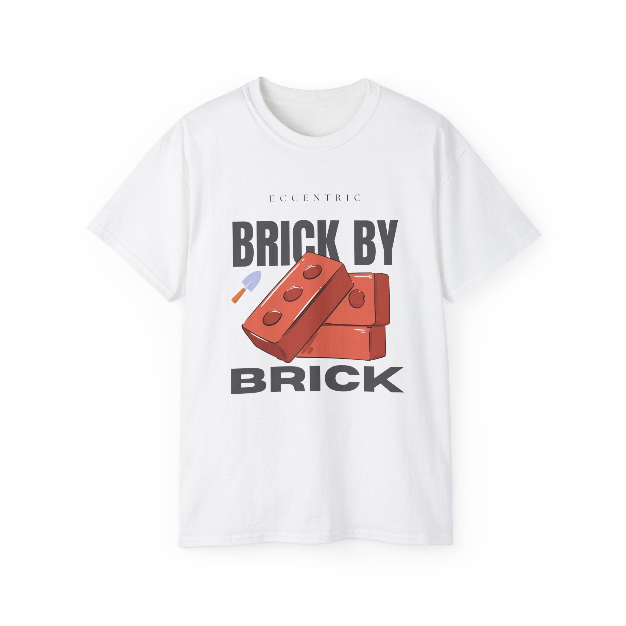 Creative Brick By Brick Unisex Cotton Tee | Casual Wear, Gift for Builders, Motivational Shirt, Graphic T-Shirt, Everyday Essentials