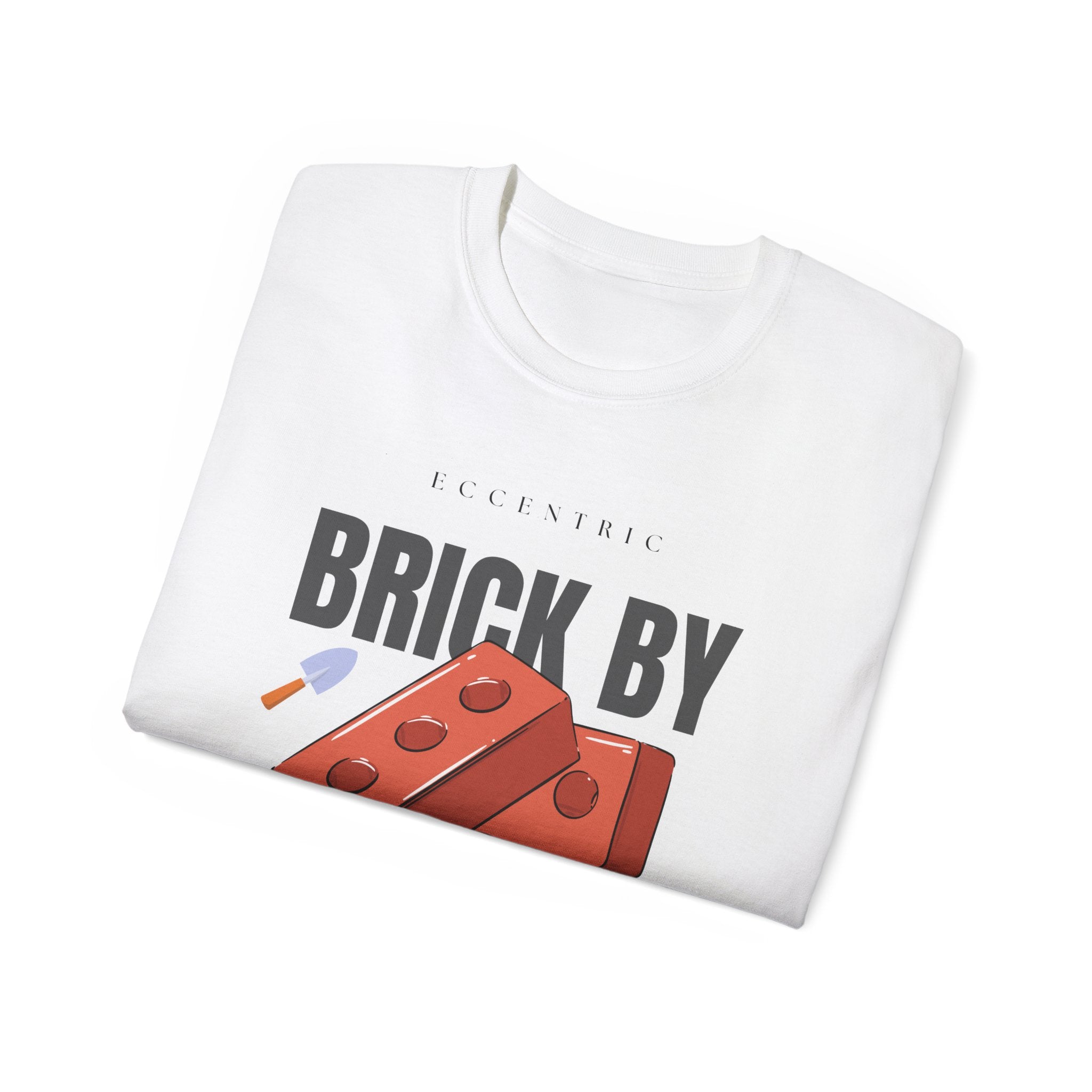 Creative Brick By Brick Unisex Cotton Tee | Casual Wear, Gift for Builders, Motivational Shirt, Graphic T-Shirt, Everyday Essentials