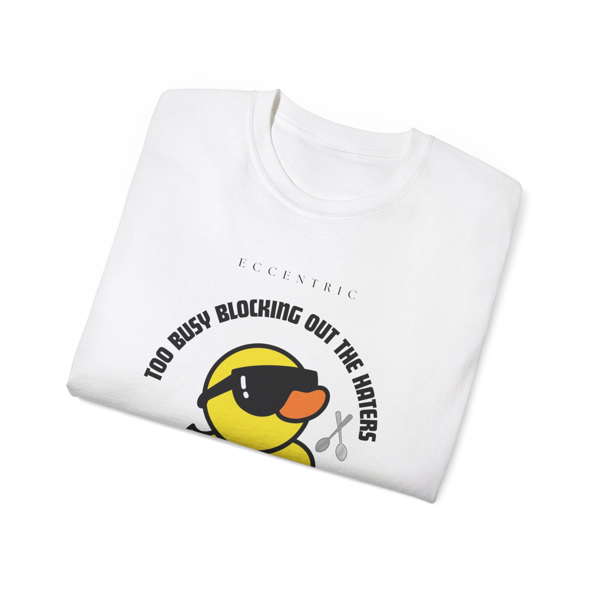BLOCKING OUT THE HATERS Unisex Tee - Fun Graphic Shirt for Summer, Casual Wear, Birthday Gift, Beach Day, Unique Fashion Statement