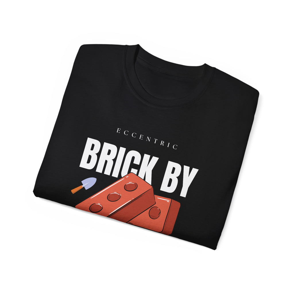 Creative Brick By Brick Unisex Cotton Tee | Casual Wear, Gift for Builders, Motivational Shirt, Graphic T-Shirt, Everyday Essentials
